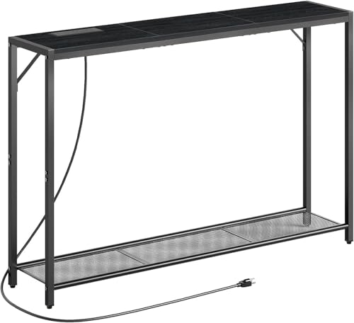 MAHANCRIS Sofa Table with Power Outlet, 43.7' Console Table with USB Ports, Behind Couch Table,...