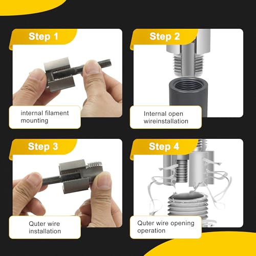 Image of 2PCS Pipe Threading Tool, Integrated Internal & External Pipe Threading Tool - 1 /2 inch & 3 /4 inch Pipe Threading Tool Set for Electric Drill - PVC & Plastic Pipe Tool for DIY Home Repair