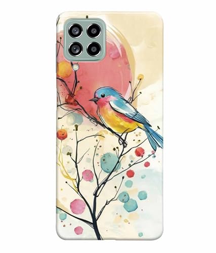 Image of Printed Hard Back Case Cover & Compatible for Samsung Galaxy M53 5G / M536Bzneinu, Samsung M53 5G | Birds Painting Art (Multicolor) - D1199