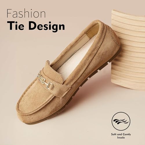 Image of Loafers for Women Comfortable Slip On Flats with Memory Foam Insole for Daily Wearing