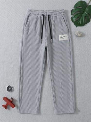 Image of Lymio Junior's Pants for Boys | Relaxed Fit Casual Baggy Corduroy Trousers | Boys Wide Leg Streetwear (SSK-08-10)