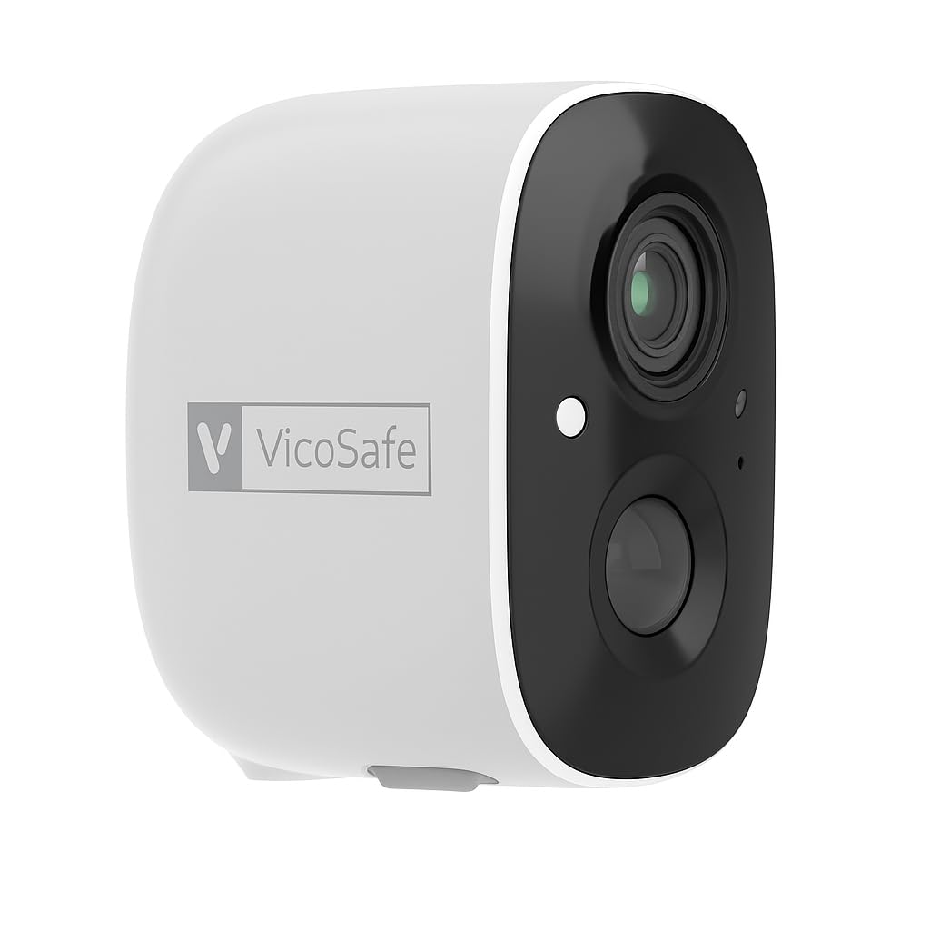 VicoHome CG6 Bezprzewodowa kamera zewnętrzna do monitoringu kolorowa noktowizja 2K wykrywanie ruchu AI 2-way audio, WiFi bateria odporność na warunki atmosferyczne IP65 reflektor alarm chmura/karta SD