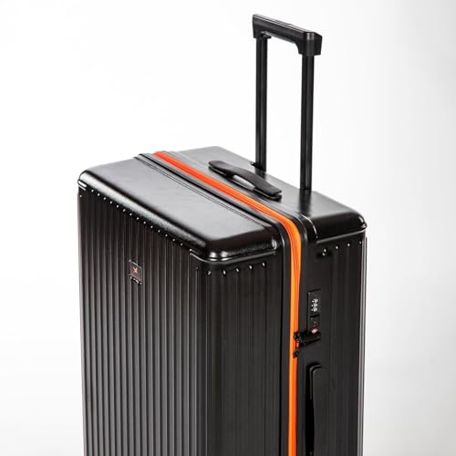 Image of Hard Polycarbonate Luggage Trolley Bag | 8 Wheels 360 Double Spinner Suitcase with Coffee Holder & Mobile Stand | 5 Years Warranty (Vampire Bat, Set of 3 (Cabin+Medium+Large) (54+64+74 cm))