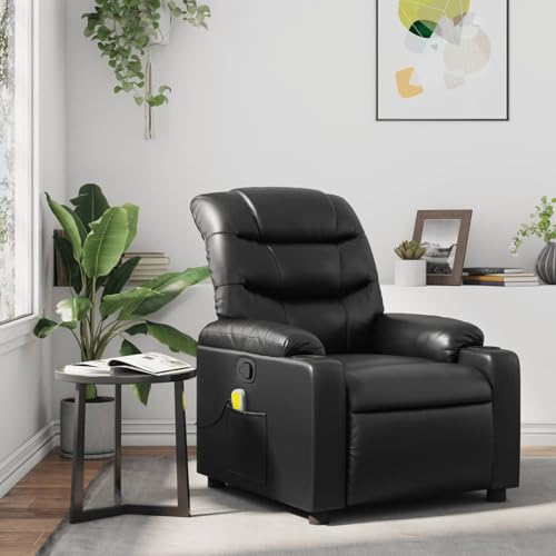 Cinyiqo Sillón de Masaje reclinable Cuero sintético Negro, Sillón De Relax, Sillon Masaje Relax, Sillon Relax Electrico, Hogar Sillon Relax, Sillones Comodos, Sofa Tantra - 374140