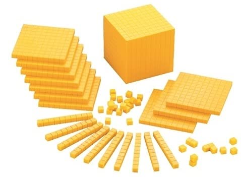 ARIA Educational Base Ten Set I Montessori Math Teaching Tools | Numbers and Place Value Illustrator