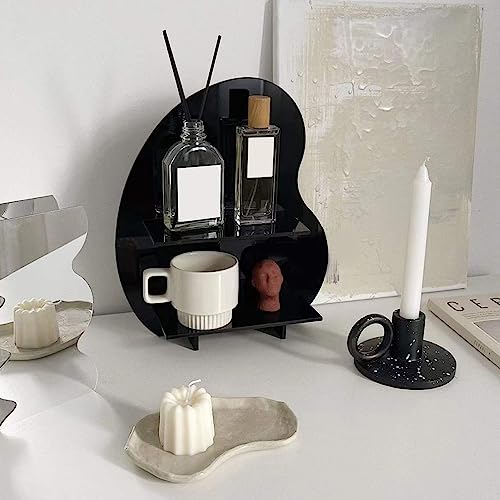 Support de rangement pour maquillage et cosmétiques multi-compartiments transparent - 6