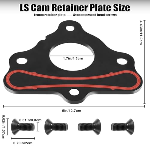 Image of Olaismln LS Camshaft Retainer Plate Gasket Bolt Kit - Compatible with Gen III IV V GM LS /LT Engines (LS1 /LS2 /LS3 /LT1 /LT4) 4.8L 5.3L 6.0L 6.2L Vortec