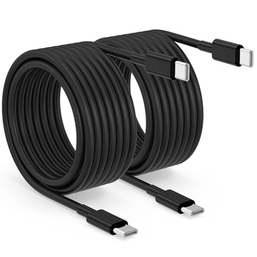 Image of 2pack 10ft USB C to C Cable, 60W Type C to Type C Fast Charging Cord for iPhone 17 16 15 Pro, Pro Max, Plus, iPad Pro, MacBook Air 13 inch, iPad Pro, Air, for Samsung Galaxy S25 and More, Black