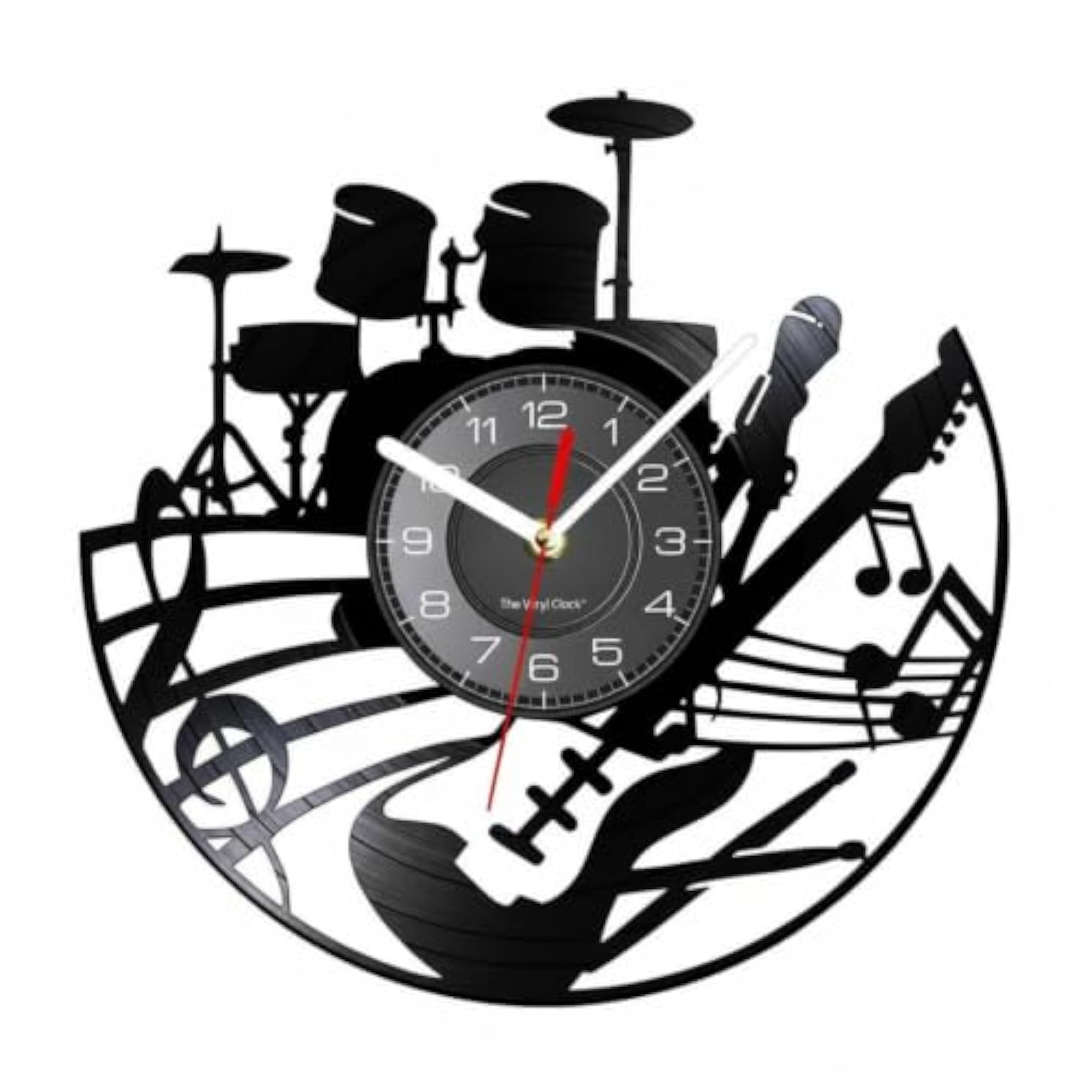 Vinyl Records Wall Clock, Unique Gift for Music Lovers
