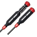 Megapro Automotive Screwdriver Set | One Multi-Bit Screwdriver with ¼” Hex Shaft | Phillips, Torx | Compact Automotive Bit Set (15-in-1)