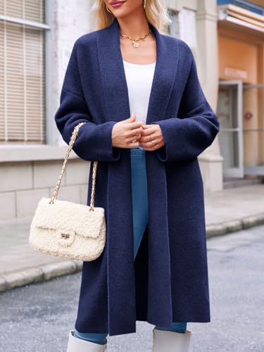 Image of Saodimallsu Womens Long Cardigan Sweaters Chunky Open Front Oversized Slouchy Knit Fall Trendy Coatigan Jackets