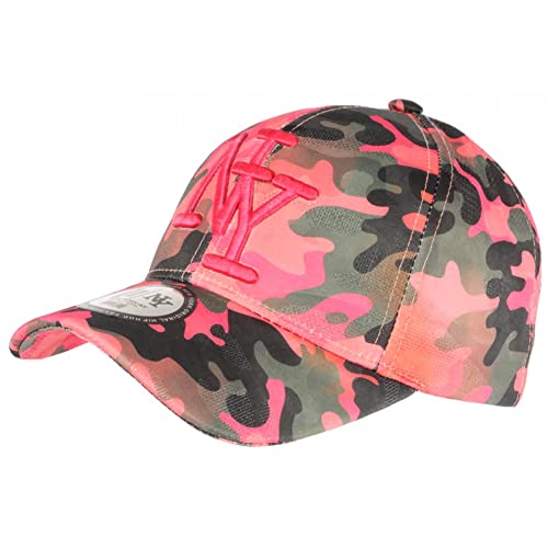 Hip Hop Honour Casquette Enfant Camouflage Corail et Noire NY Baseball Kyska 7 a 12 Ans - Taille: Taille Unique - Couleur: Rouge - Garçon