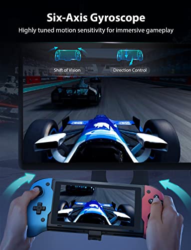 Nexigo Gripcon - Ergonomic And Enhanced Controller For Nintendo Switch/Switch Oled In Handheld Mode With 6-Axis Gyro, Mapping Function, Classic #TOP1