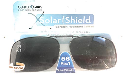 3 Solar Shield Clip-on Polarized Sunglasses Size 56 rec 1 Black Full Frame New
