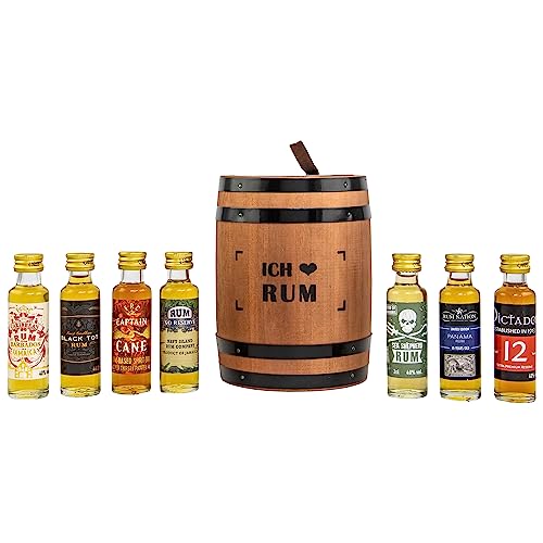 Taste 24 Rum Tasting Fass I 7 x 20ml I Premium Rum aus verschiedenen Teilen der Welt