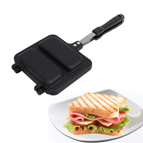 Sandwich Baking Pan with Fast Heating, Nonstick Grilled Cheese Maker for Home Kitchen, Sealing, Ideal for Dorm Rooms, Electric Sandwich Maker