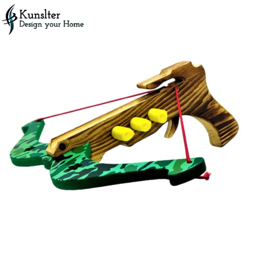 Image of Wooden teer Kaman Pattern Gun for Kids /Shot Gun /Toy Gun /Arrow Bow