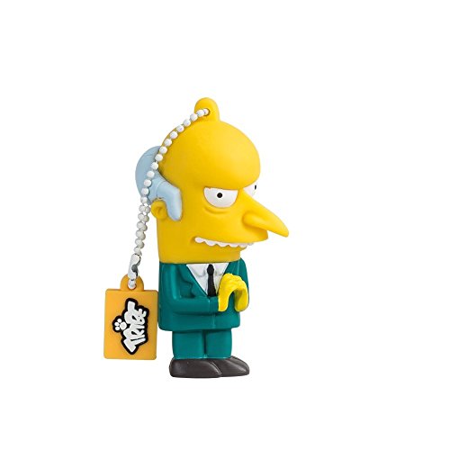 Tribe Simpsons Mr. Burns Chiavetta USB da 8 GB Pendrive Memoria USB Flash Drive 2.0 Memory Stick, Idee Regalo Originali, Figurine 3D, Archiviazione Dati USB Gadget in PVC con Portachiavi - Multicolore