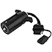 Produktbild Keenso 7 bis 4 Pin Flat Trailer Adapter, Anhängerstecker Adapter Klinge Rundsteckverbinder Konverter für Caravan Anhängerkupplung 6-24V