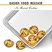 Commercial Quality Baking Sheet Pan Set, Natural Aluminum Cookie Sheet, Umite Chef Warp Resistant Baker's Half Sheet Pan, Large Thick Cookie Tray Pans for Baking, Roasting(2 Pack, 18X13In)