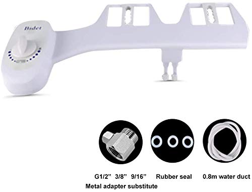 ROHSCE Home Bidet, Self-Cleaning and Dual Retractable Nozzle,Easy to Install Non-Electric Bidet Attachment for Toilet Replace paper towels for thorough cleansing (3/8(Most in Europe)) - Thumbnail 5