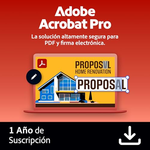Adobe Acrobat Pro | 1 Año | PC/Mac |Descarga Digital