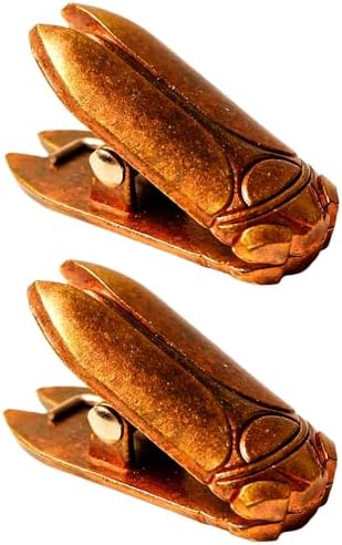 2PC Metal Cicada & Beetle Bookends – Decorative Folding Clips, Artistic Stationery for Home Office Documents Bills Notes image 2