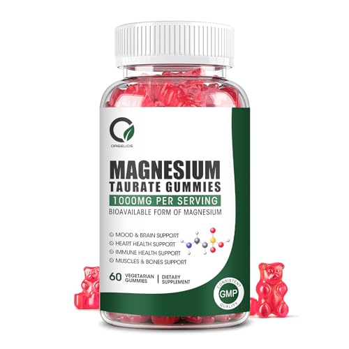 Magnesium Taurate Supplement-Magnesium Taurate 1000mg, Magnesium Glycinate 500mg & Magnesium Citrate-for Heart Health, Muscles Function, Mood Support-Vegetarian, Non-GMO