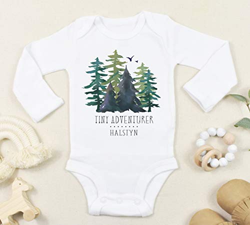 Tiny Adventurer - Personalized Custom Baby Boy Name Bodysuit or T-Shirt3