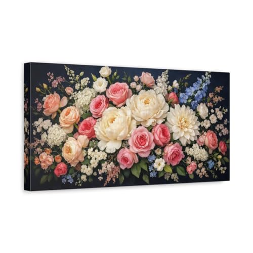 Toile fleurs roses et blanches pour creer une ambiance cocooning dans le salon