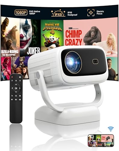 XIAPIPRO 4K Support Native 1080P Portable Mini Projector