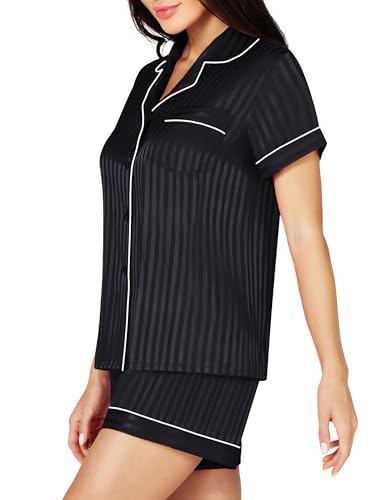 Satin à Pois LONXU D0016, Ensemble de Nuit Haut de Gamme