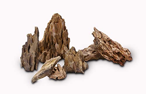 Image of LANDEN Natural Dragon Stones (16lbs, 2~8 inches,7-8pcs) for Aquascaping Terrariums, Paludariums,Vivariums, Reptile and Amphibian Enclosures
