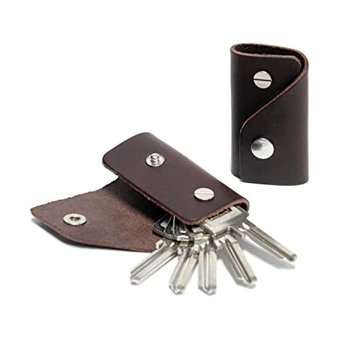 Pack & Smooch Keychain Keywallet -KINGSLEY L- For Up To 5 Keys -Dark Brown Handcrafted in Germany Cover