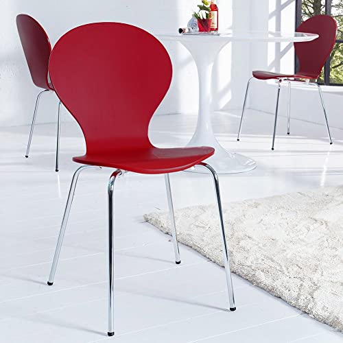 Preisvergleich Produktbild cagü - RETRO LOUNGE DESIGN KLASSIKER STUHL [JACOBSEN] ROT, NEU!
