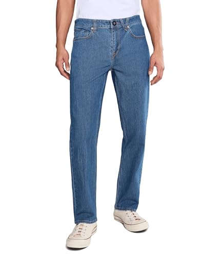Image of Volcom Men's Solver Stretch Denim Jeans-Modern Fit Pant