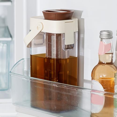 Iced Tea Pitcher, Transparent Cold Tea Dispenser, 1000ml Leak-Proof Chilled Drink Container, Compact Beverage Storage, Perfect for Juice, Coffee, Travel, Camping, and Outdoor Use - immagine 4