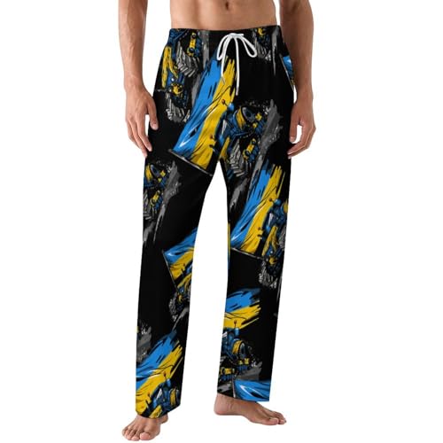 Ukrainian Flag Tractor Men's Pajama Pants Soft Lounge Pants Comfy Pjs Bottoms Trousers Pants Lightweight Sleep Pants
