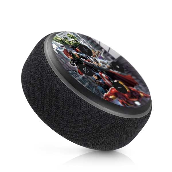 Skinit Decal Audio Skin Compatible with Amazon Echo Dot 3 - Officially Licensed Marvel Avengers Attack Design