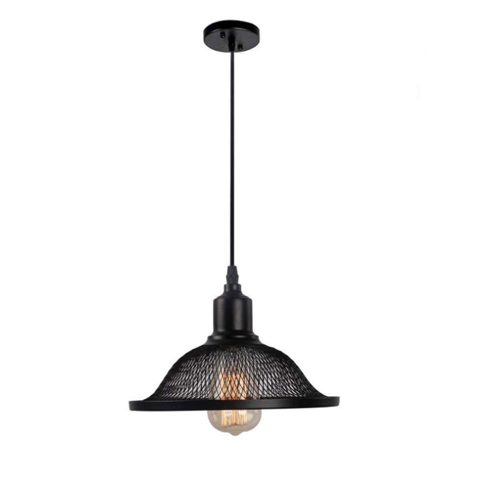 Luminaire vintage industriel cage fer noir pour sublimer un salon sombre style loft antique