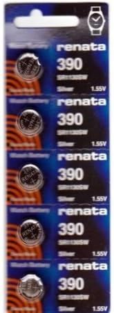Miniatura 1 de Renata Watch Batteries 390 SR1130SW (5 baterías) de Renata