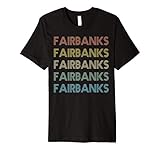 Fairbanks Alaska Pride Vintage State AK Retro 70s Premium T-Shirt
