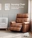 GarveeHome Recliner Chair - PU Leather Manual Recliner for Adults, Lazy Chair with 1.5X Sponge Comfort Arm and Back for Living Room, Bedroom