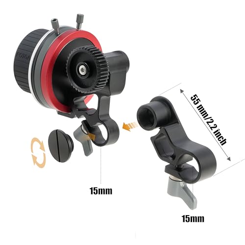 Mini seguimiento de enfoque Fotga para barra 15mm y palanca de lente DSLR 7