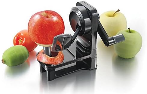 Simposh Multi-Peeler | Rotary Apple Peeler with Serrated Stainless Steel Blade | Safely, Quickly & Easily Peels Apple Pear Kiwi Tomato | Adjusts to Different Skin Peel Variations