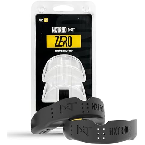 2 Pack Nxtrnd Zero Mouth Guard, Ultra Thin Mouthpiece (Black) Cover