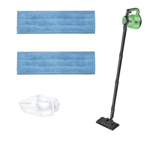 Xteamo Juego de toallas y almohadillas de repuesto para mopa de vapor, 2 almohadillas de microfibra + 1 toalla absorbente