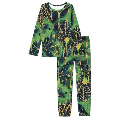 halloween pjs men Novelty Holiday Ghost Fun Skeleton Bats Spider Web Printed