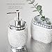 BINO Bathroom Accessories Set - Grey | Soap Dispenser | Toothbrush Holder | Tumbler | 3-Piece Bathroom Organizer Countertop Set | Bathroom Decor | Home Decor | Bathroom Set