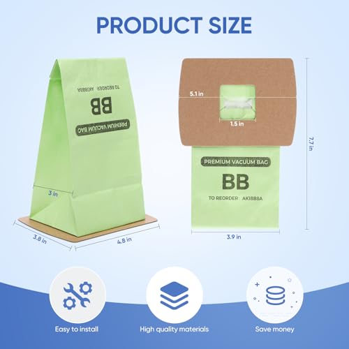 La mejor selección de Bolsas para aspiradoras de mano del mes. 18 Bolsas para aspiradoras de mano marca BIHARNT (3)